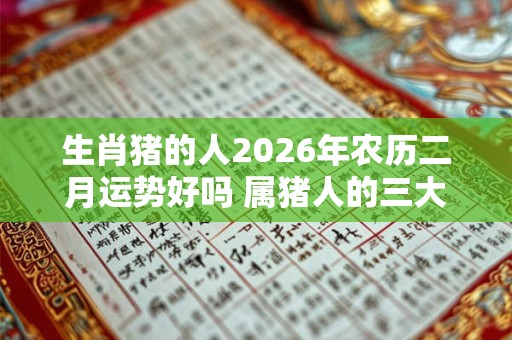 生肖猪的人2026年农历二月运势好吗 属猪人的三大坎！