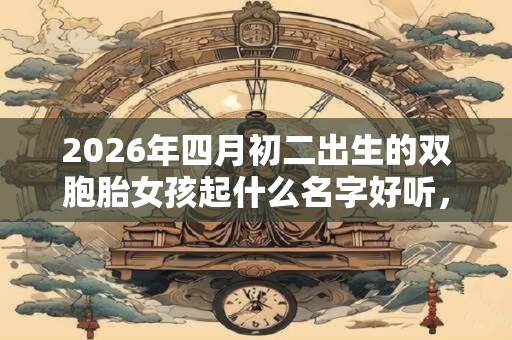2026年四月初二出生的双胞胎女孩起什么名字好听，五行属什么
