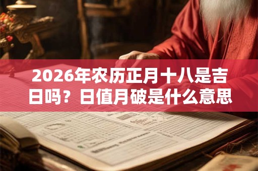 2026年农历正月十八是吉日吗？日值月破是什么意思？