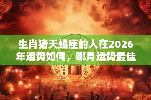 生肖猪天蝎座的人在2026年运势如何,哪月运势最佳? 生肖猪天蝎座的人在2026年运势如何,哪月运势最佳?