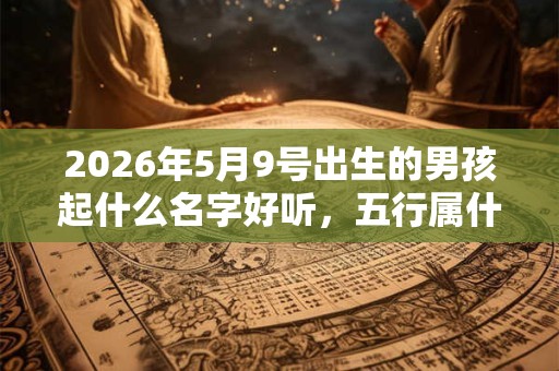 2026年5月9号出生的男孩起什么名字好听，五行属什么