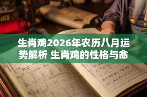 生肖鸡2026年农历八月运势解析 生肖鸡的性格与命运解析