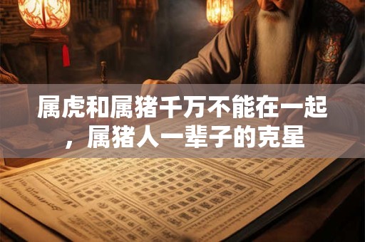 属虎和属猪千万不能在一起，属猪人一辈子的克星