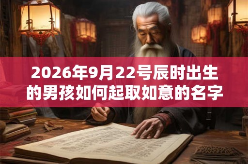 2026年9月22号辰时出生的男孩如何起取如意的名字和五行属性