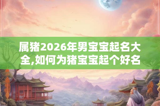 属猪2026年男宝宝起名大全,如何为猪宝宝起个好名字? 属猪2026年男宝宝起名大全,如何为猪宝宝起个好名字?