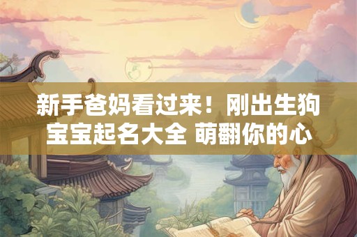 新手爸妈看过来！刚出生狗宝宝起名大全 萌翻你的心！