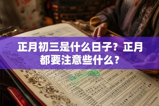 正月初三是什么日子?正月都要注意些什么? 正月初三是什么日子?正月都要注意些什么?