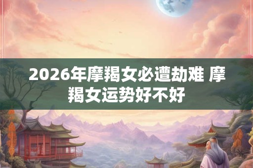 2026年摩羯女必遭劫难 摩羯女运势好不好