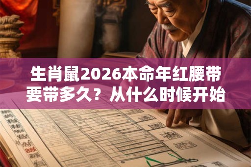 生肖鼠2026本命年红腰带要带多久？从什么时候开始带？