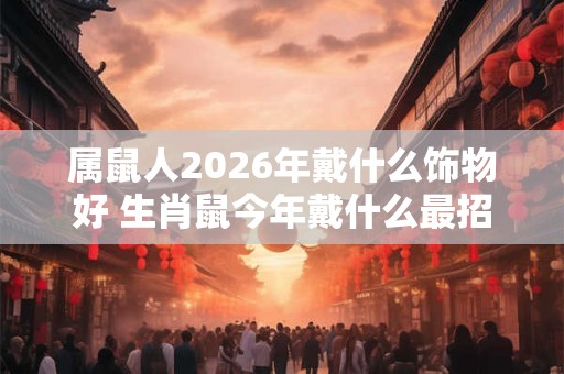 属鼠人2026年戴什么饰物好 生肖鼠今年戴什么最招财