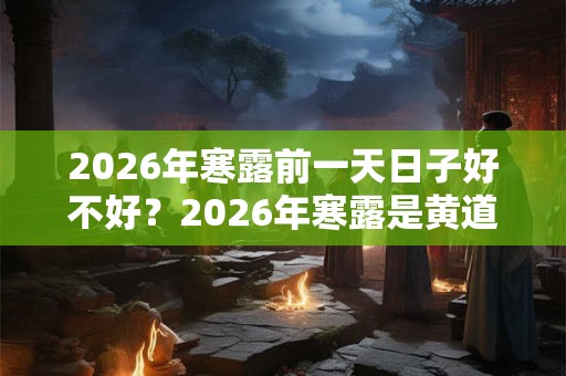 2026年寒露前一天日子好不好？2026年寒露是黄道吉日吗？