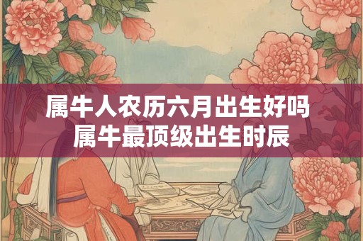 属牛人农历六月出生好吗 属牛最顶级出生时辰 属牛人农历六月出生好吗 属牛最顶级出生时辰