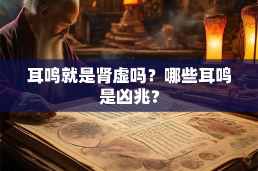 耳鸣就是肾虚吗?哪些耳鸣是凶兆? 耳鸣就是肾虚吗?哪些耳鸣是凶兆?