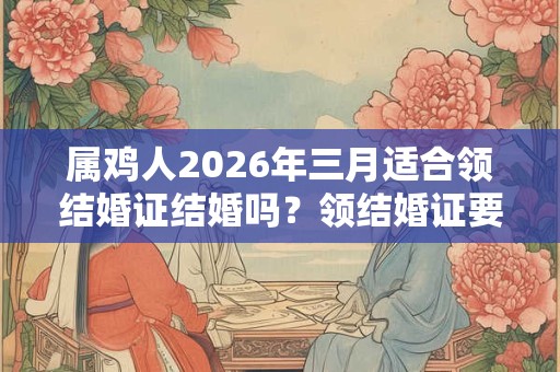 属鸡人2026年三月适合领结婚证结婚吗?领结婚证要准备什么? 属鸡人2026年三月适合领结婚证结婚吗?领结婚证要准备什么?