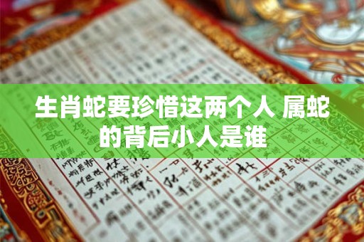 生肖蛇要珍惜这两个人 属蛇的背后小人是谁