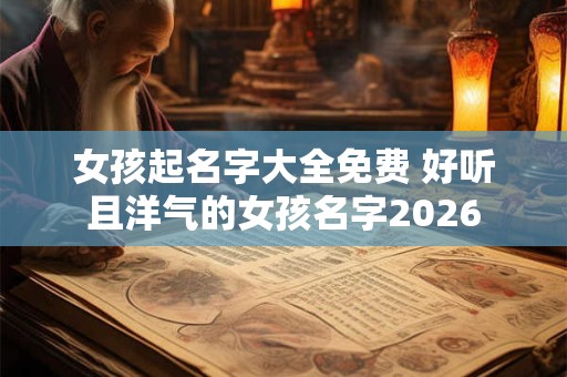 女孩起名字大全免费 好听且洋气的女孩名字2026