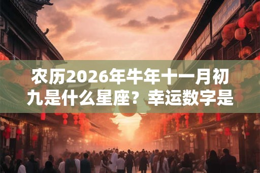 农历2026年牛年十一月初九是什么星座？幸运数字是什么？
