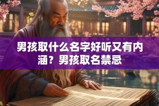 男孩取什么名字好听又有内涵？男孩取名禁忌