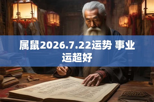 属鼠2026.7.22运势 事业运超好 属鼠2026.7.22运势 事业运超好