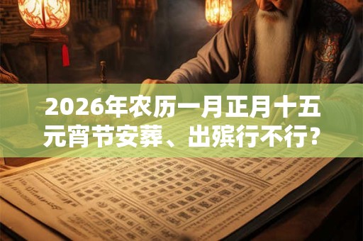 2026年农历一月正月十五元宵节安葬、出殡行不行?宜忌吉凶分析! 2026年农历一月正月十五元宵节安葬、出殡行不行?宜忌吉凶分析!