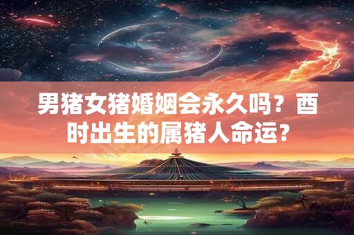 男猪女猪婚姻会永久吗？酉时出生的属猪人命运？