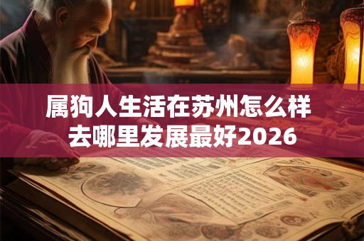 属狗人生活在苏州怎么样 去哪里发展最好2026