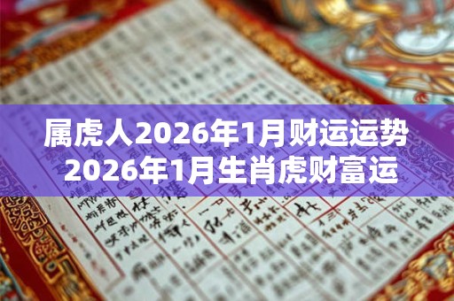 属虎人2026年1月财运运势 2026年1月生肖虎财富运程详解 属虎人2026年1月财运运势 2026年1月生肖虎财富运程详解