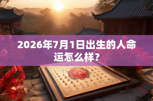 2026年7月1日出生的人命运怎么样? 2026年7月1日出生的人命运怎么样?