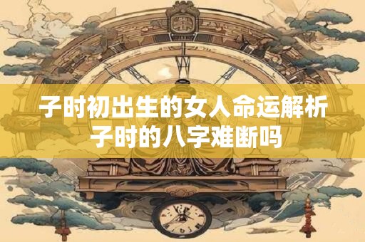 子时初出生的女人命运解析 子时的八字难断吗