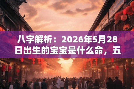 八字解析：2026年5月28日出生的宝宝是什么命，五行缺什么