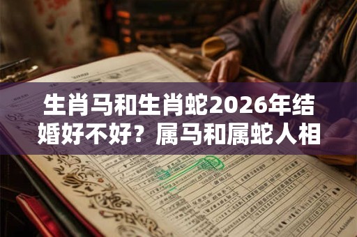 生肖马和生肖蛇2026年结婚好不好?属马和属蛇人相配吗? 生肖马和生肖蛇2026年结婚好不好?属马和属蛇人相配吗?