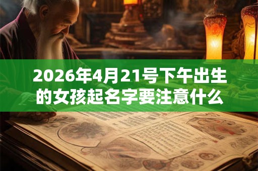2026年4月21号下午出生的女孩起名字要注意什么