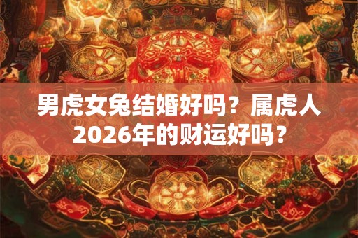 男虎女兔结婚好吗？属虎人2026年的财运好吗？