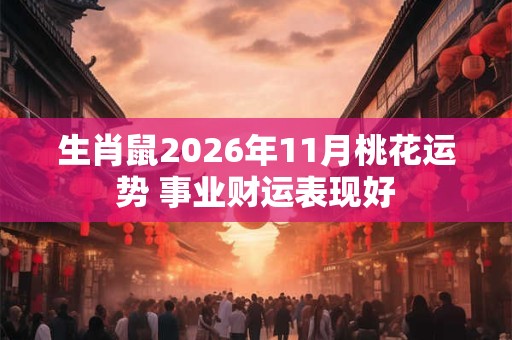 生肖鼠2026年11月桃花运势 事业财运表现好 生肖鼠2026年11月桃花运势 事业财运表现好