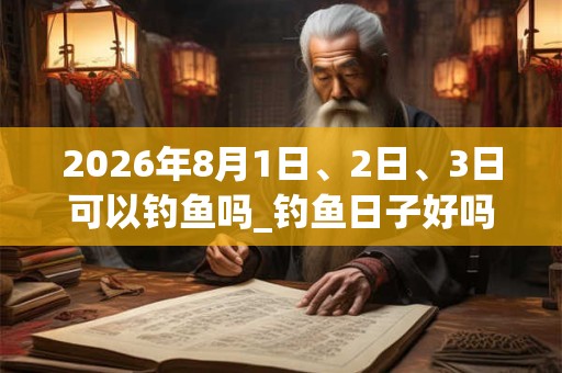 2026年8月1日、2日、3日可以钓鱼吗_钓鱼日子好吗
