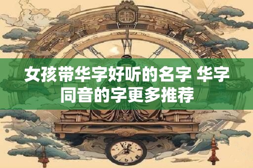女孩带华字好听的名字 华字同音的字更多推荐