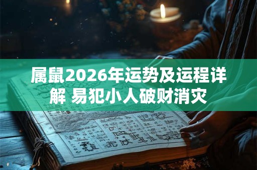 属鼠2026年运势及运程详解 易犯小人破财消灾