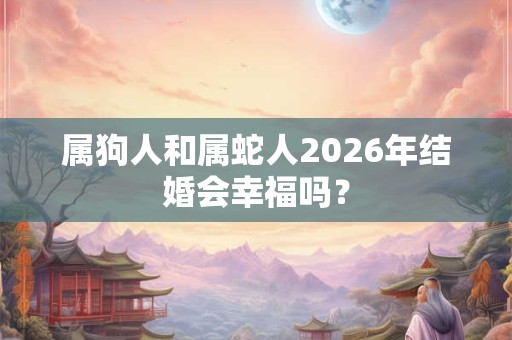 属狗人和属蛇人2026年结婚会幸福吗？