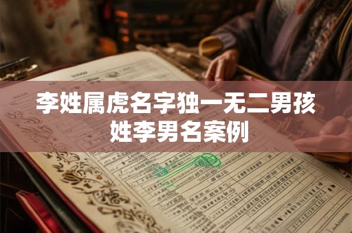 李姓属虎名字独一无二男孩 姓李男名案例