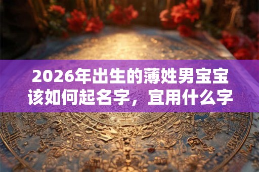 2026年出生的薄姓男宝宝该如何起名字，宜用什么字。