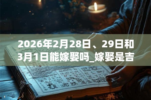 2026年2月28日、29日和3月1日能嫁娶吗_嫁娶是吉日吗 2026年2月28日、29日和3月1日能嫁娶吗_嫁娶是吉日吗