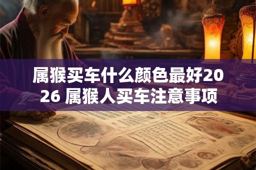 属猴买车什么颜色最好2026 属猴人买车注意事项