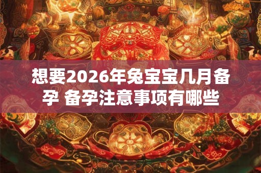 想要2026年兔宝宝几月备孕 备孕注意事项有哪些