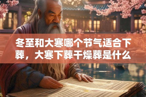 冬至和大寒哪个节气适合下葬,大寒下葬干燥葬是什么意思? 冬至和大寒哪个节气适合下葬,大寒下葬干燥葬是什么意思?