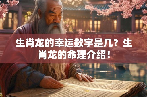 生肖龙的幸运数字是几？生肖龙的命理介绍！
