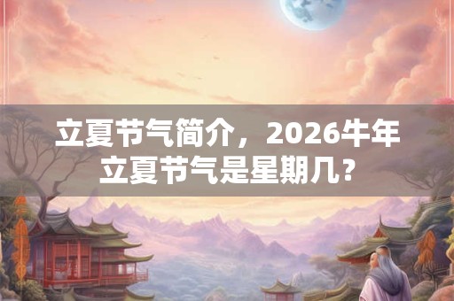 立夏节气简介，2026牛年立夏节气是星期几？