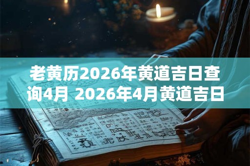 老黄历2026年黄道吉日查询4月 2026年4月黄道吉日查询