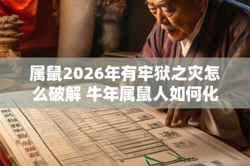 属鼠2026年有牢狱之灾怎么破解 牛年属鼠人如何化解灾难
