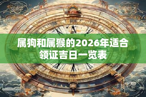 属狗和属猴的2026年适合领证吉日一览表 属狗和属猴的2026年适合领证吉日一览表