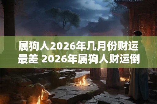 属狗人2026年几月份财运最差 2026年属狗人财运倒霉月